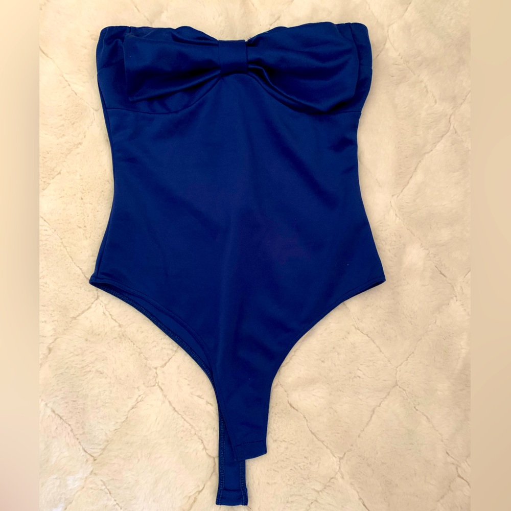 Blue Bow Bodysuit